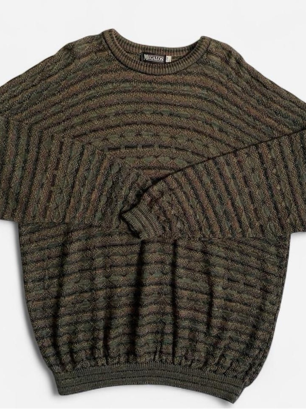 Vintage multicolored brown grandpa sweater
